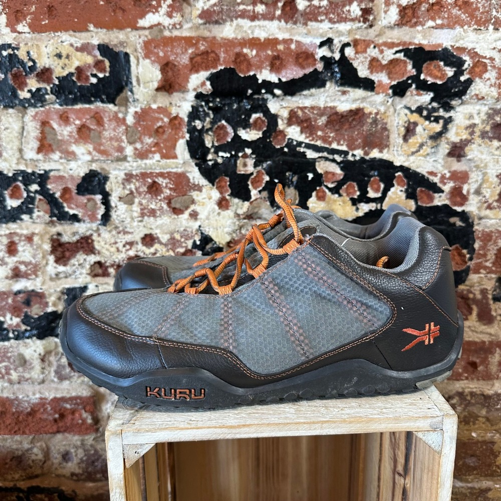 Kuru Chicane Brown Gray Orange Hiking Shoes Mens 12 Trail Walking 100614E